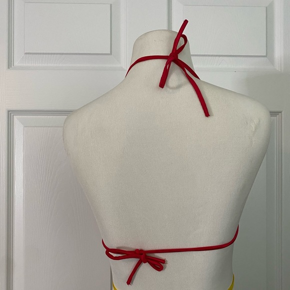 Red Adjustable Triangle Bikini Basic Rave Top - BodyZone Apparel - Picture 7 of 12